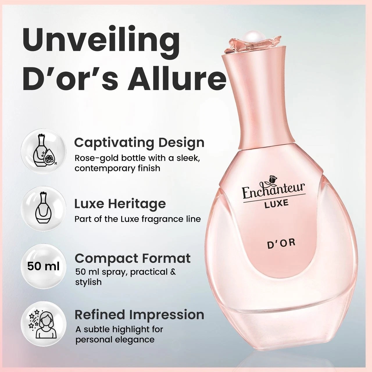 Enchanteur Luxe Perfume EDP (50ml ( D'or)  2
