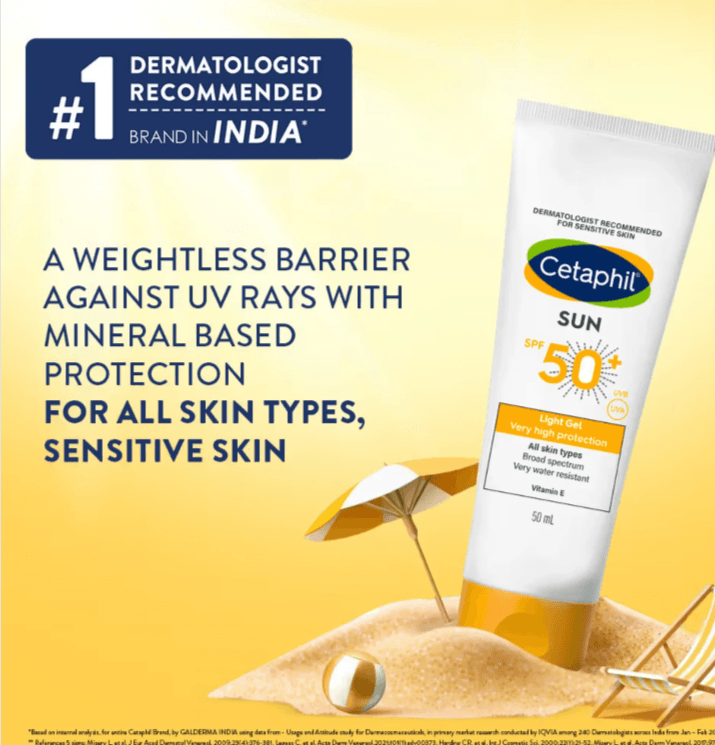 Cetaphil Sun SPF50+ Light Gel With Vitamin E -50ml 1
