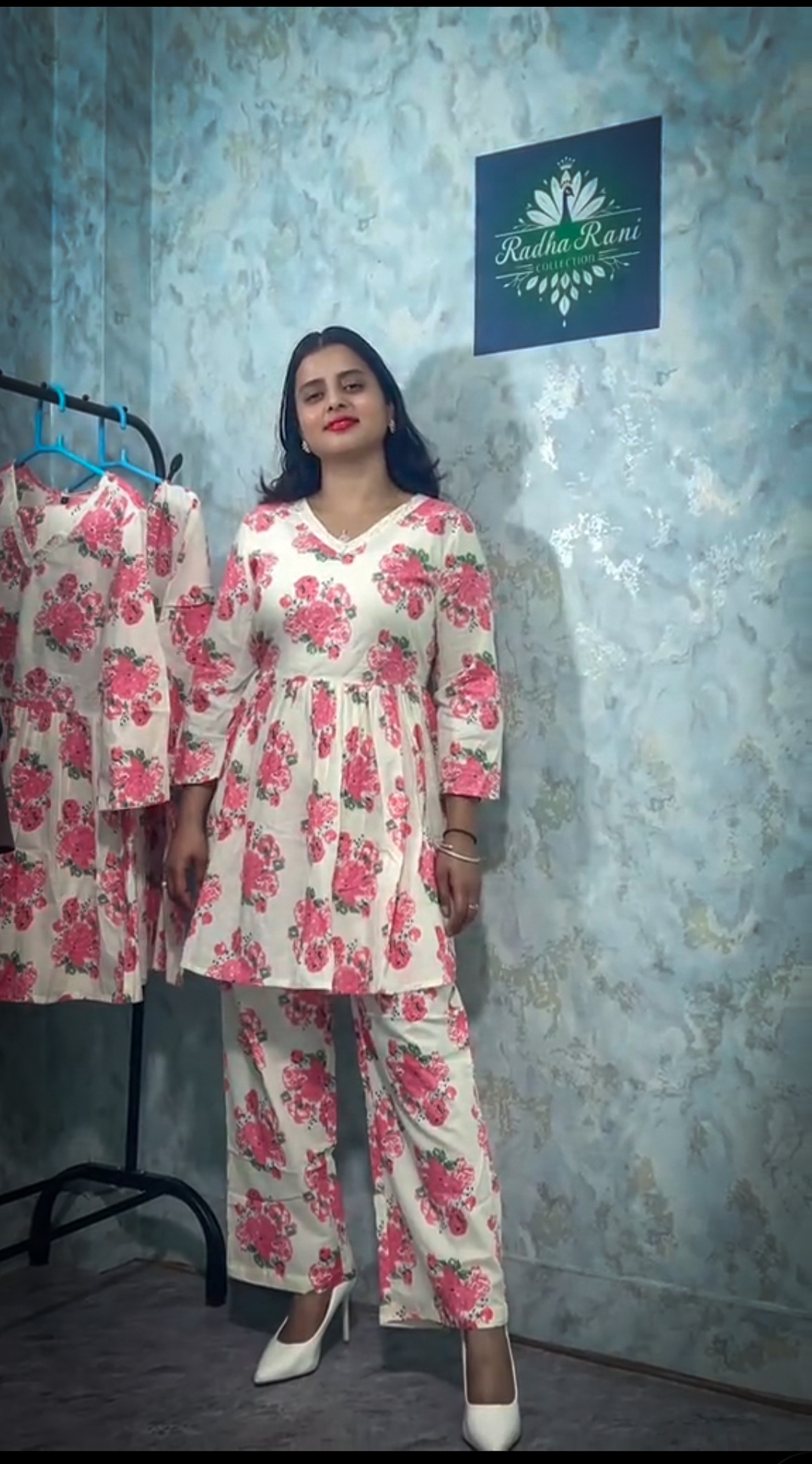 Pink Floral Co-Ord Set for Women 1