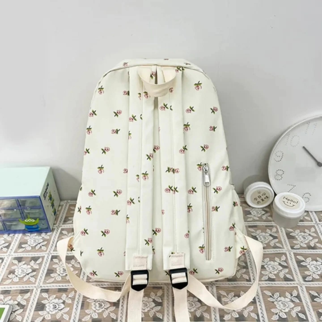 Cute floral backpack with a soft pastel vibe - perfect for everyday use 8