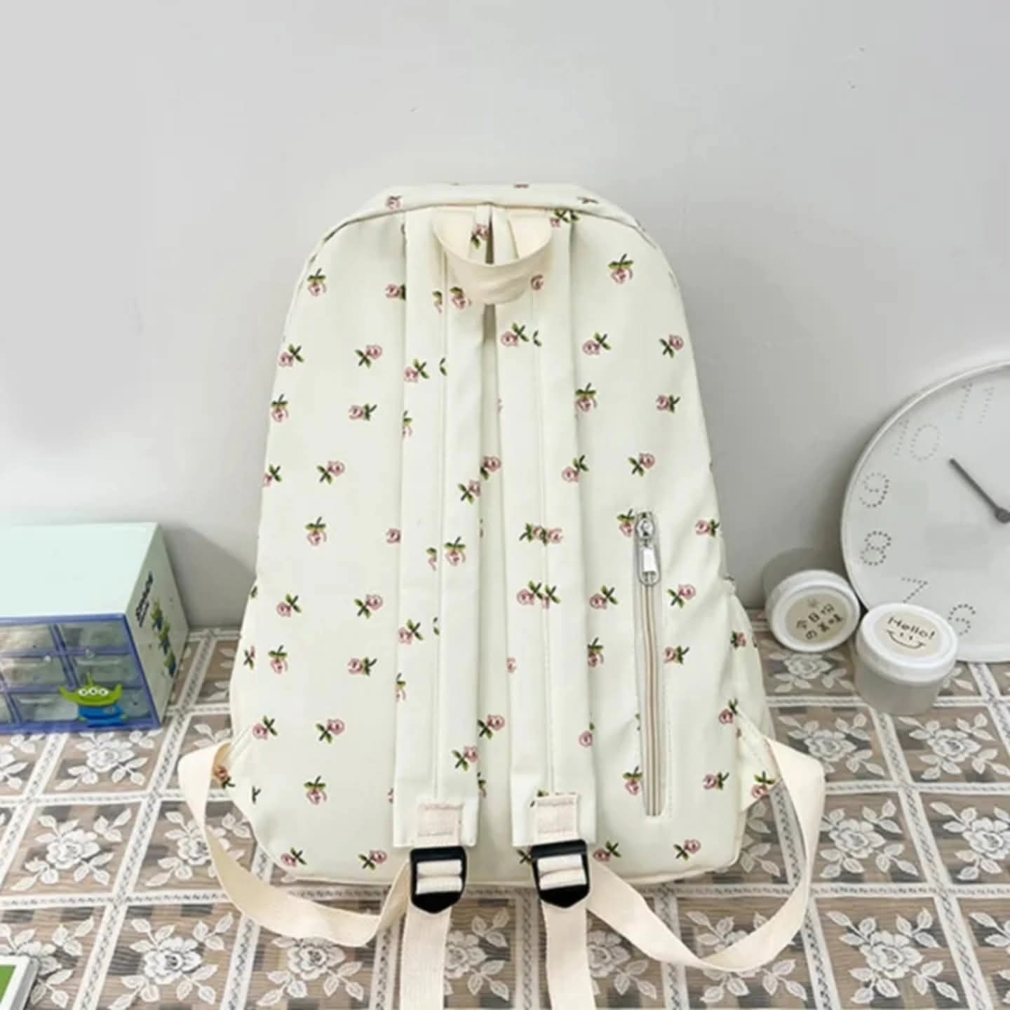 Cute floral backpack with a soft pastel vibe - perfect for everyday use 8