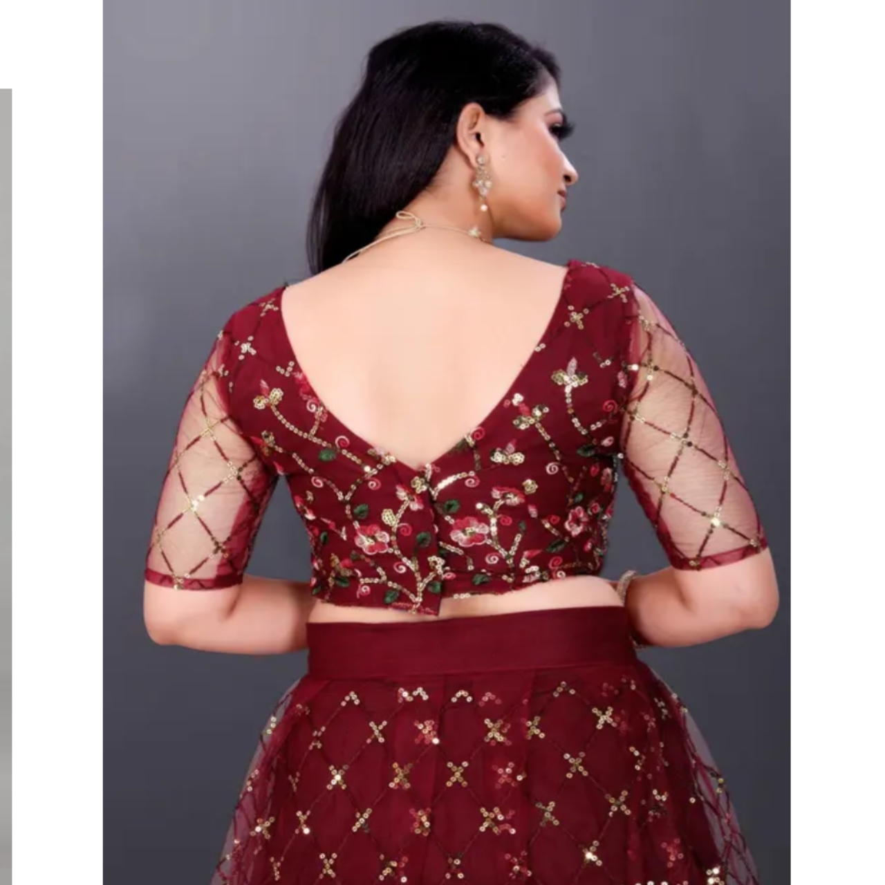 Semi Stitched Lehenga Choli in Purple Color 4
