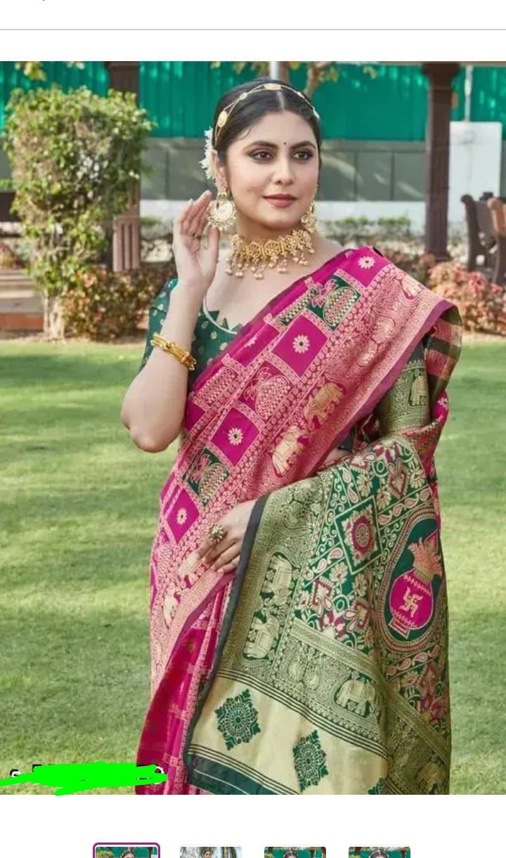 Banarshi Dola Silk Saree Cholo 2