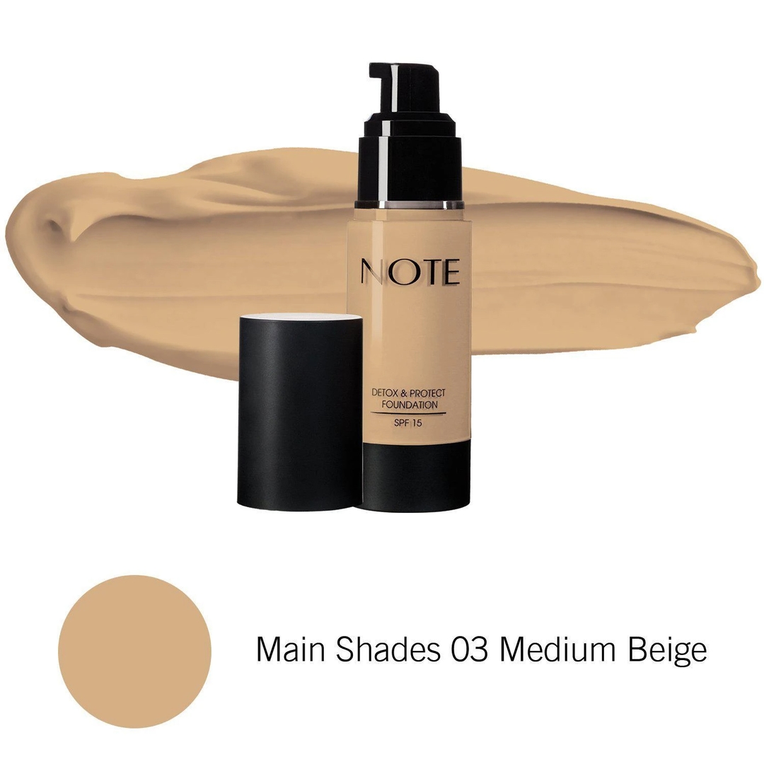 Note Detox & Protect Foundation SPF 15 - 03 Medium Beige (30 ml) 5