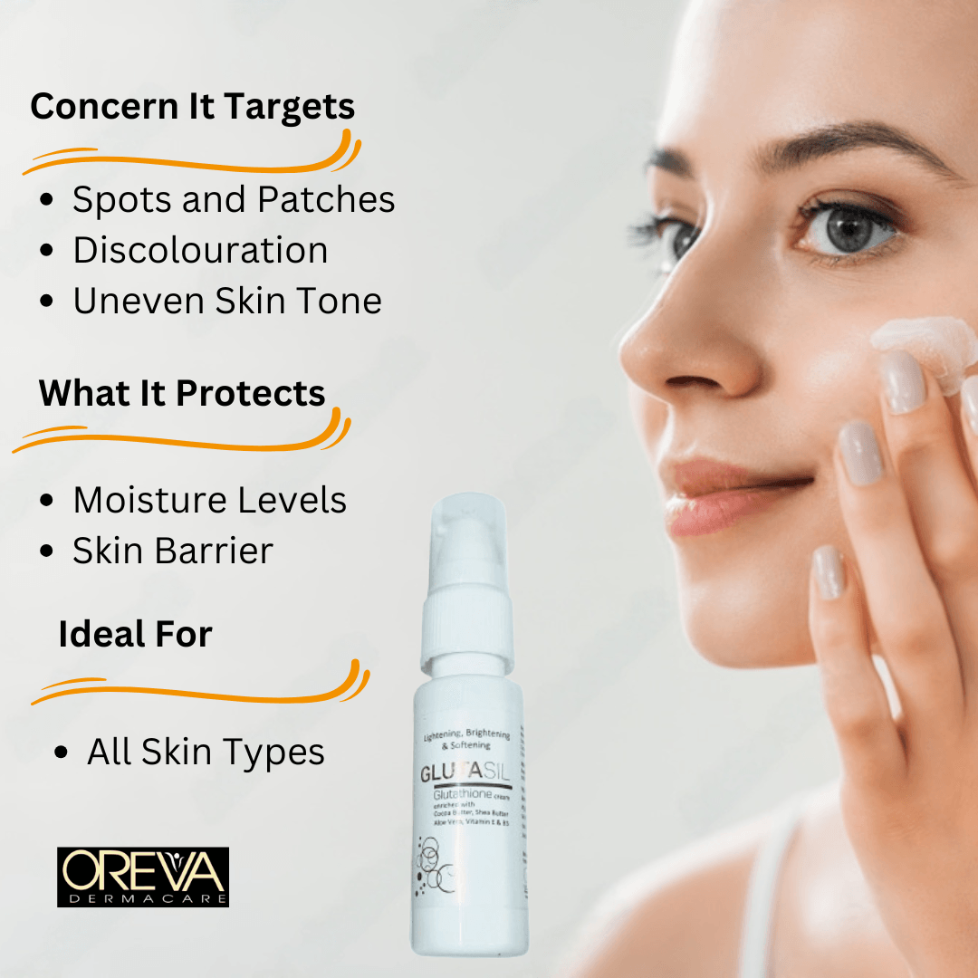 Oreva Derma Care Glutasil Cream 30g – Gluta Cream For Lightening & Brightening Skin Tone | Reduces Dark Spots & Improves Skin Texture 4