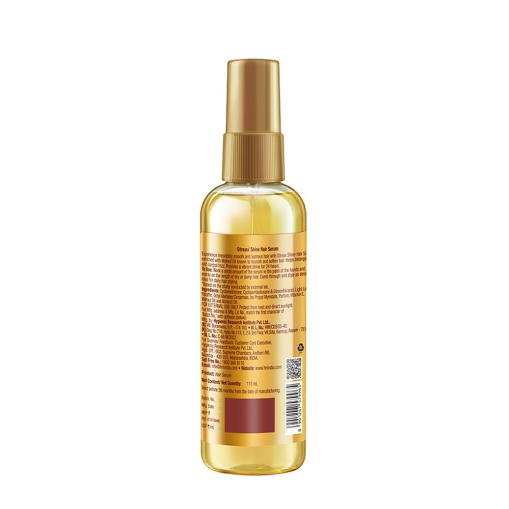 Streax Hair Shine Serum Vitalized with Walnut Oil  7