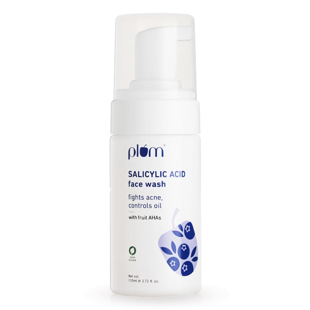 Plum Salicylic Acid Foaming Face Wash with GlAHA & Blueberry Extracts (110ml)ycolic Acid, Fruit 1