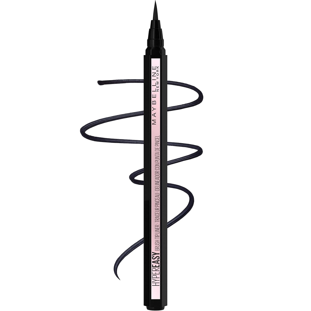 Maybelline Hyper Easy Liquid Pen No-Skip Eyeliner, Satin Finish, Waterproof Formula, Pitch Black, 0.018 Fl Oz 1