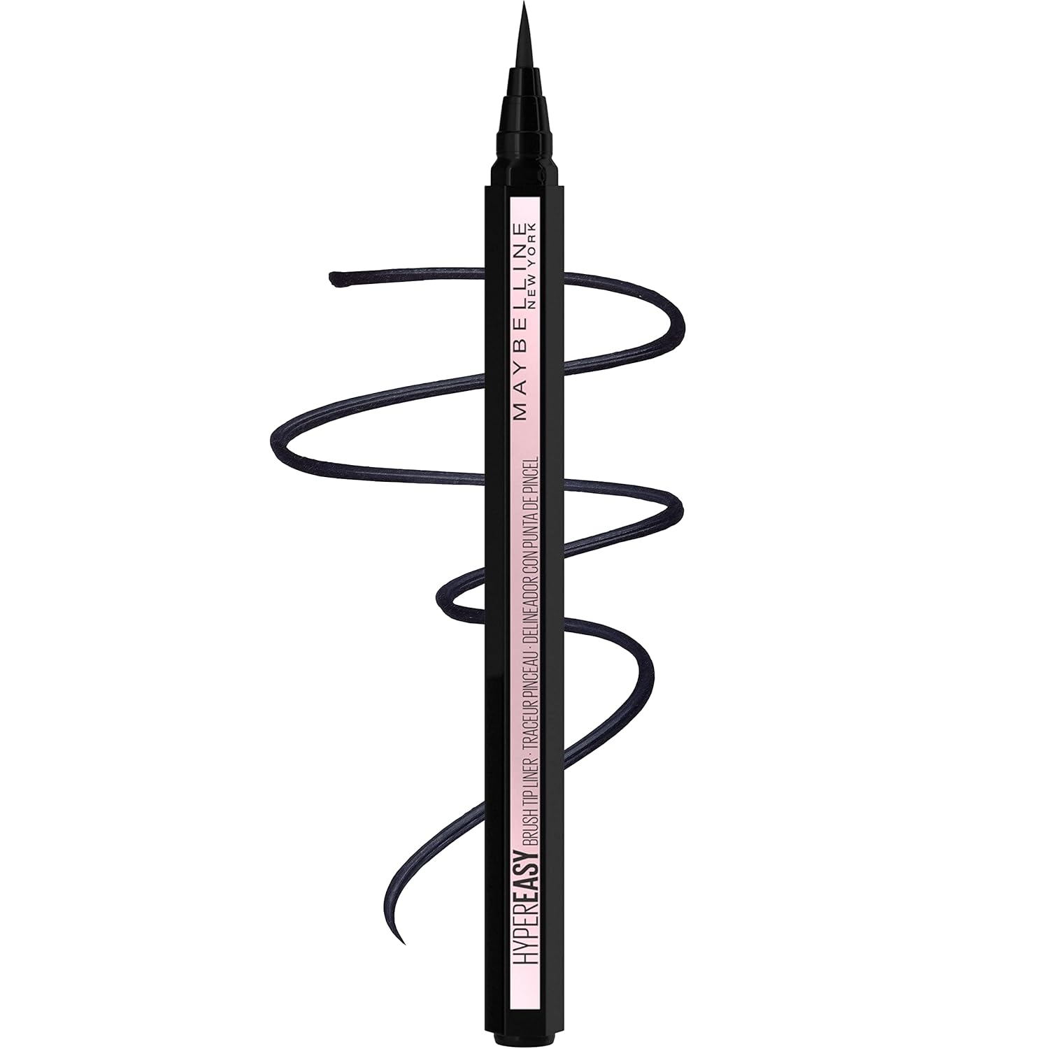 Maybelline Hyper Easy Liquid Pen No-Skip Eyeliner, Satin Finish, Waterproof Formula, Pitch Black, 0.018 Fl Oz 1