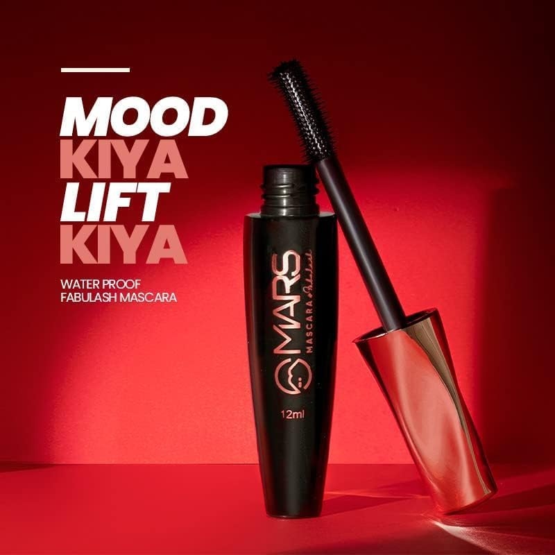MARS Fabulash Volumising Mascara | Up to 18 Hours Stay | Waterproof with Intense Jet Black Color (12ml) (Black) 7