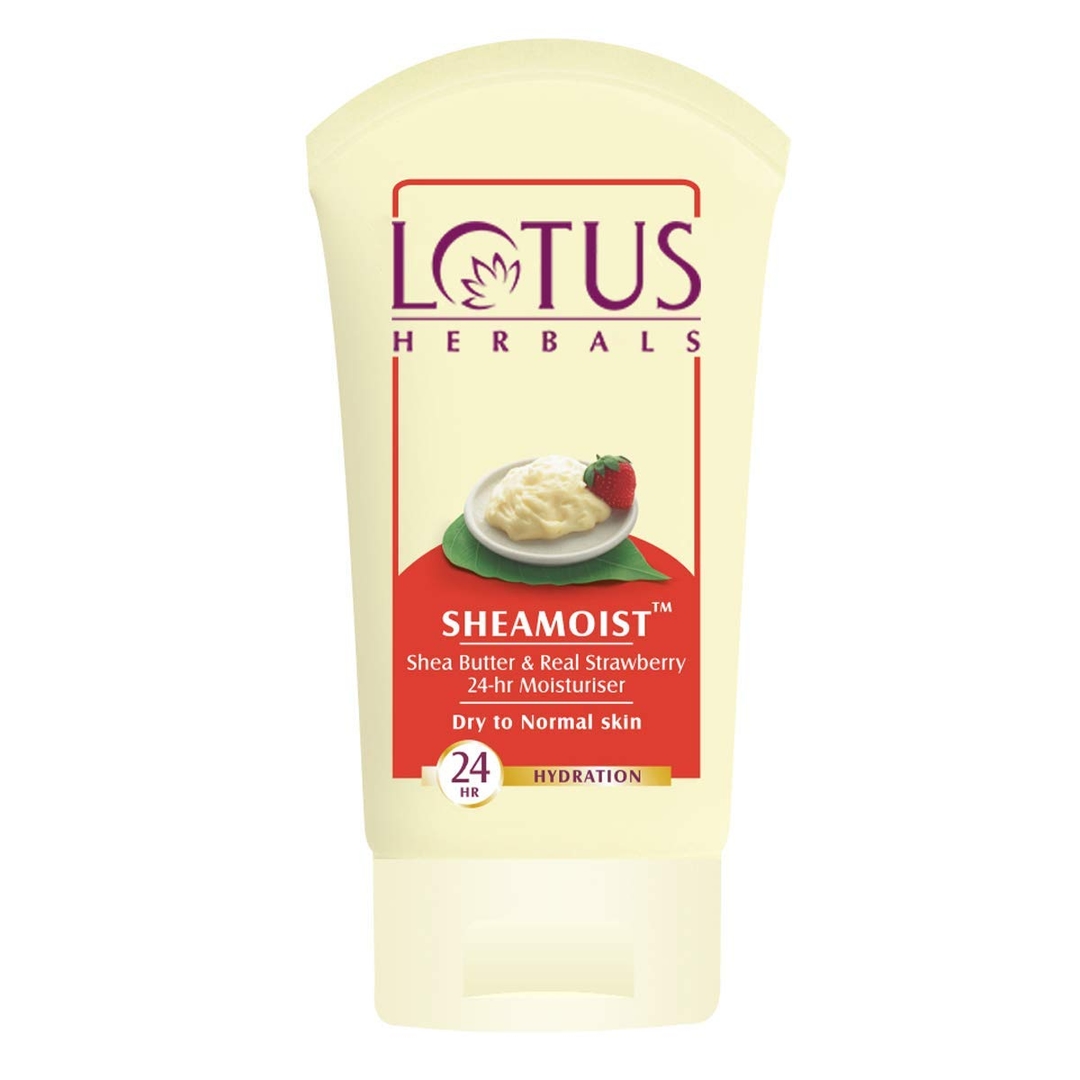 L0TUS HERBALS Sheamoist Shea Butter a& Real Strawberry 24 Hour Moisturizer 1