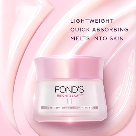 Pond's Bright Beauty Light Cream with UV Filter | Niasorcinol | 100x Better than Vitamin C | Niacinamide | Fades Dark Spots, Brightens Skin, 35g 2