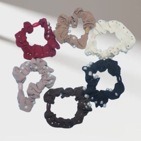 Super Korean hair Rubber Band for Girls ( Pack of 6 ) 4