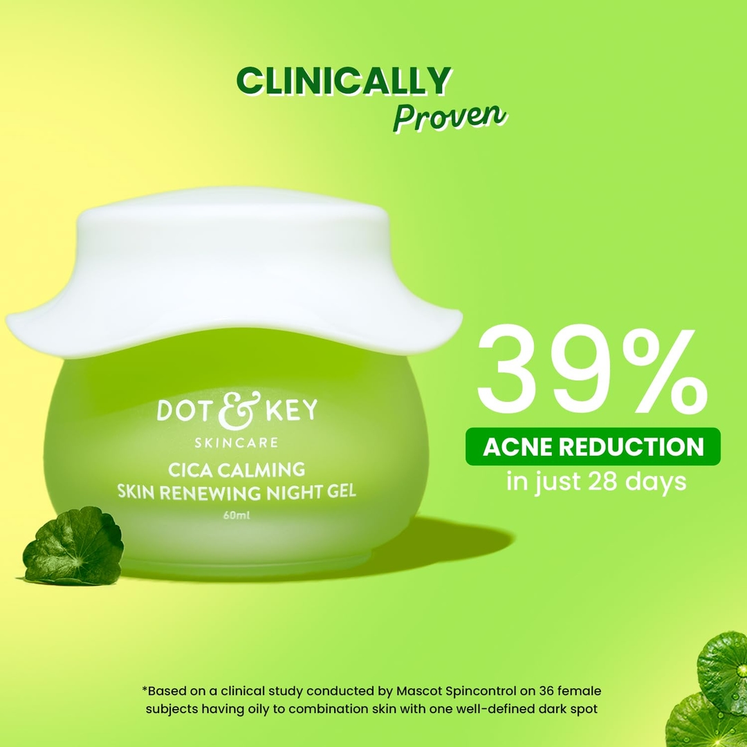 Dot & Key CICA Calming Skin Renewing Night Gel with Niacinamide Green Tea & Hyaluronic 60ml 5
