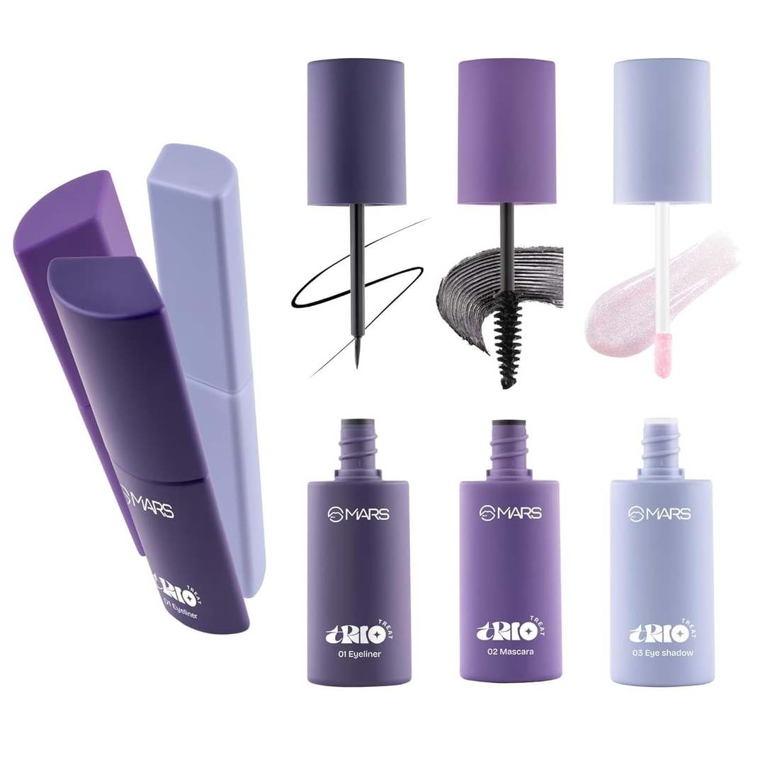 MARS Trio Treat, 3-In-1 Eye Makeup Kit With Eyeliner, Mascara & Eyeshadow, 24.5ml 2