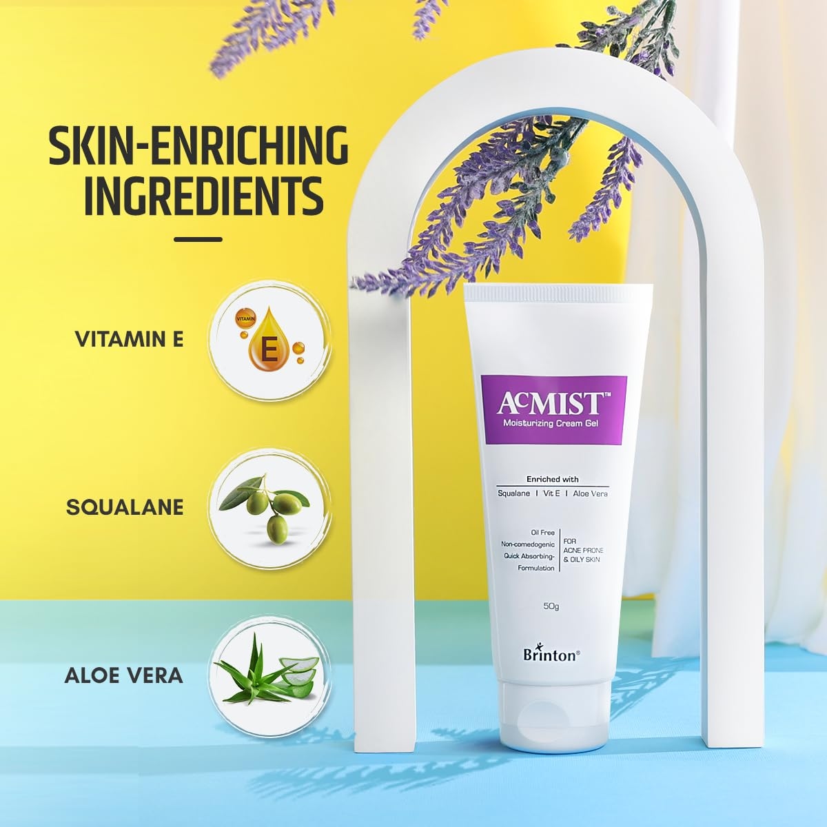 BRINT0N Acmist Moisturizing Cream Gel for Oily & Acne Skin (100g) 3