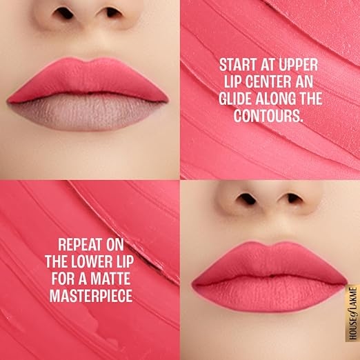 Lakme 9TO5 Primer + Matte Lip Color Blush Pink 3.6 g  Pink Perfect 6