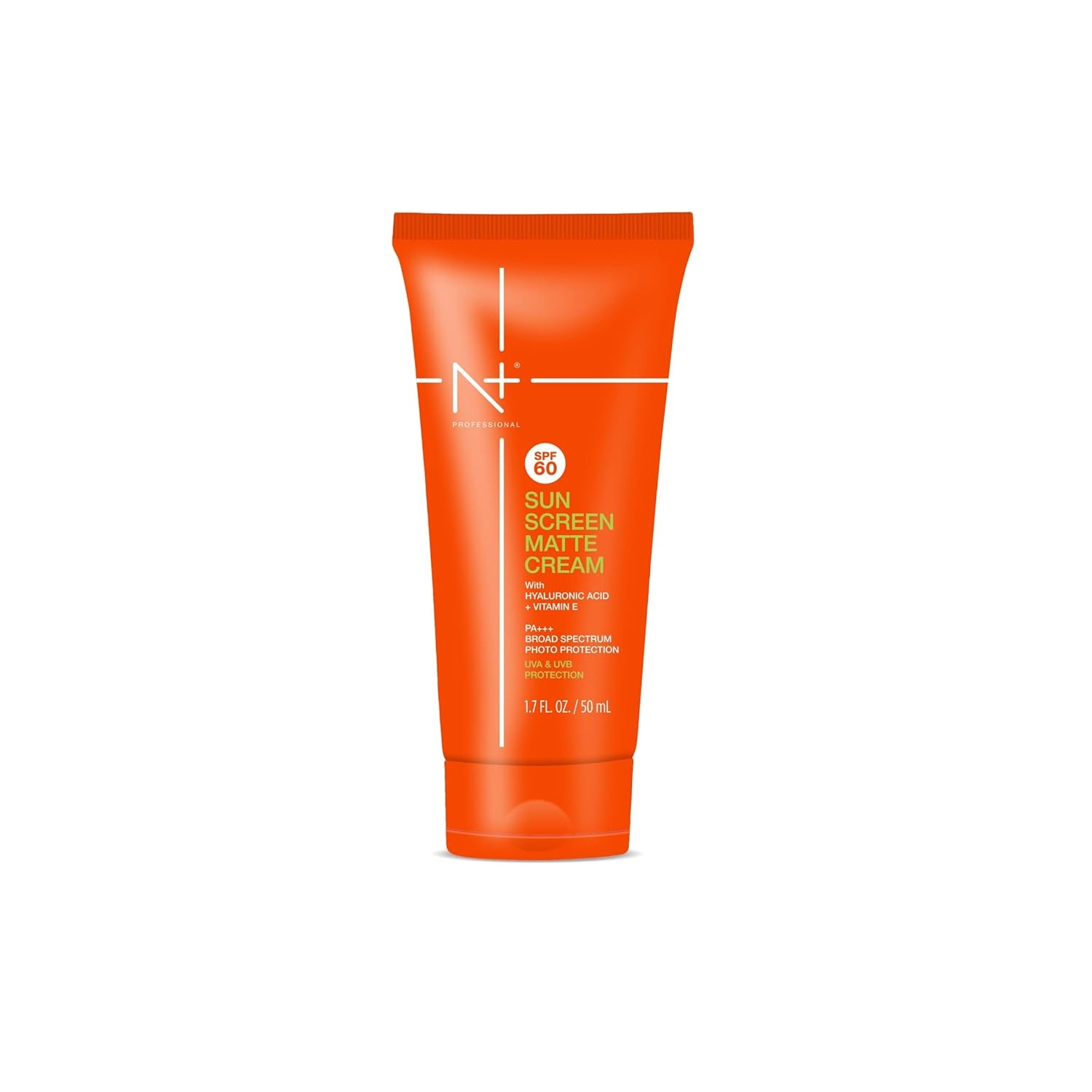 N+ Professional Sunscreen SPF 60 (UVA/UVB) Matte Cream with Hyaluronic Acid + Vitamin E - 2
