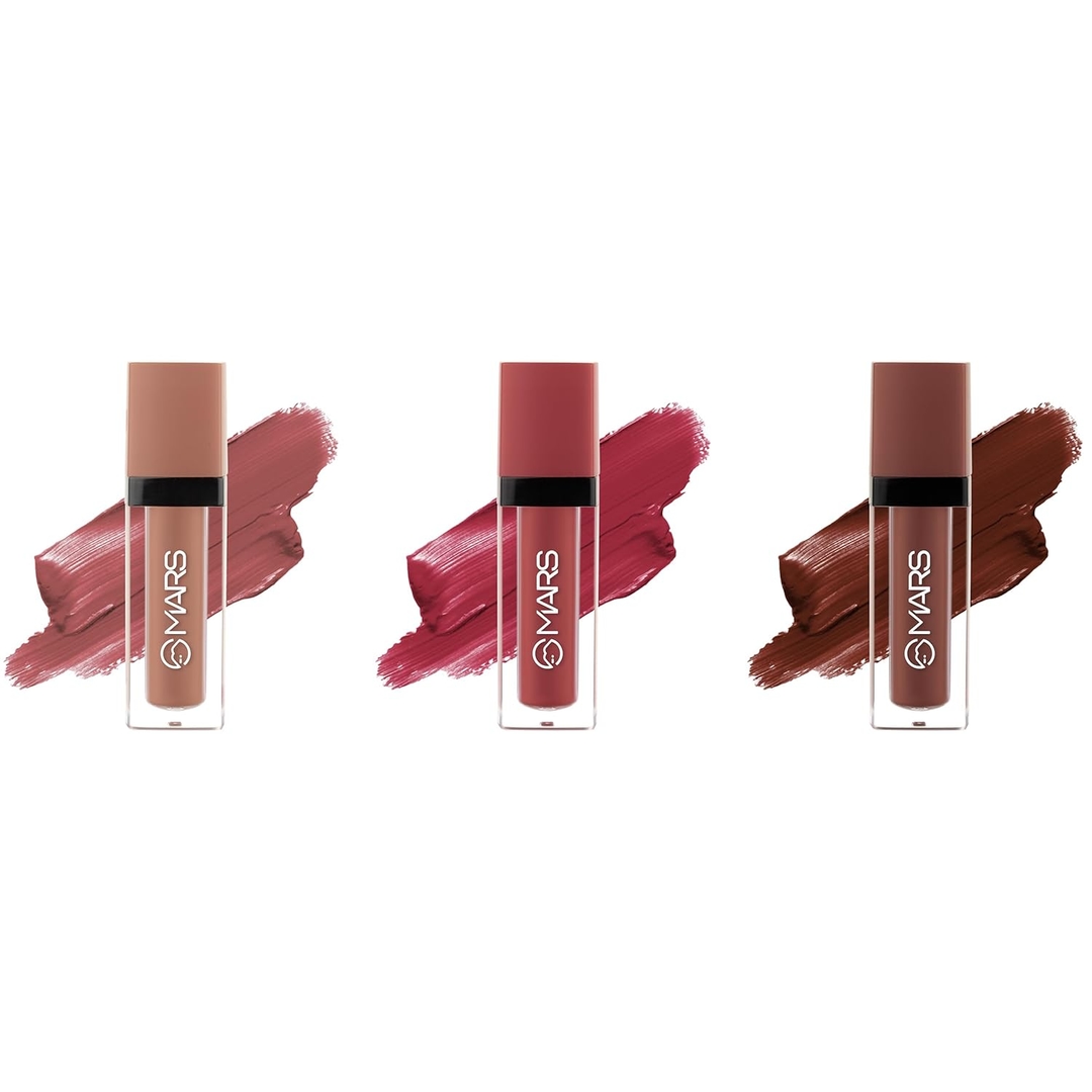 MARS Queen of Mattes Liquid Lipsticks | Box Set of 3 | 13.5 ml | Smudgeproof & Transferproof | Intense Pigmentation Long-Lasting Wear | Customizable Colors | Matte Finish - By Allure Cosmetics 7