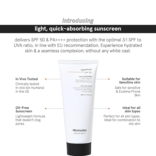 Minimalist Light Fluid SPF 50 Sunscreen 2