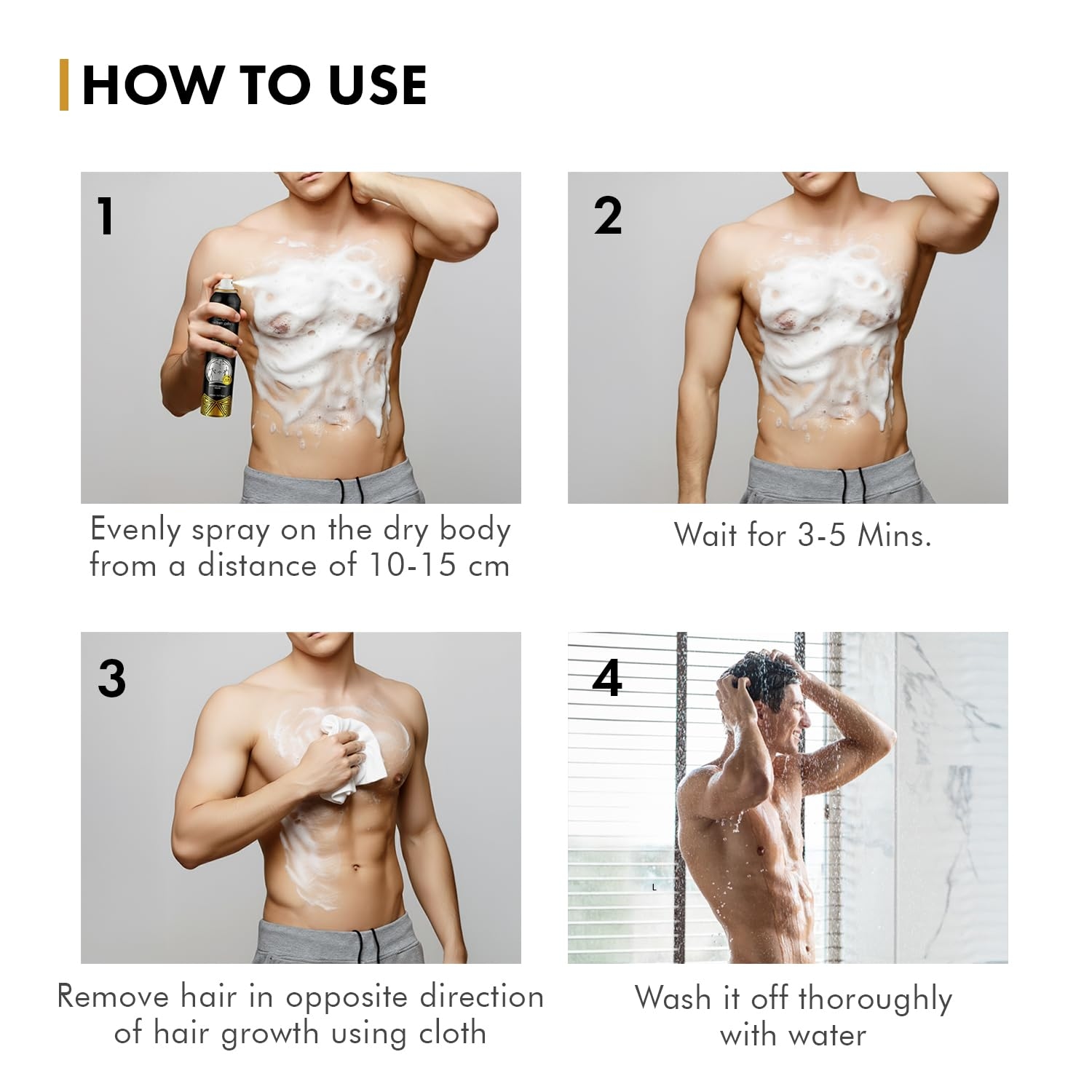 urbangabru Men Hair Removal Cream Spray 200m 7