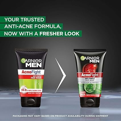 Garnier Men Acno Fight Anti Pimple Face Wash, Anti Pimple Face Wash with Salicylic Acid and Herba Repair, Suitable for all Skin Types, 150g 2