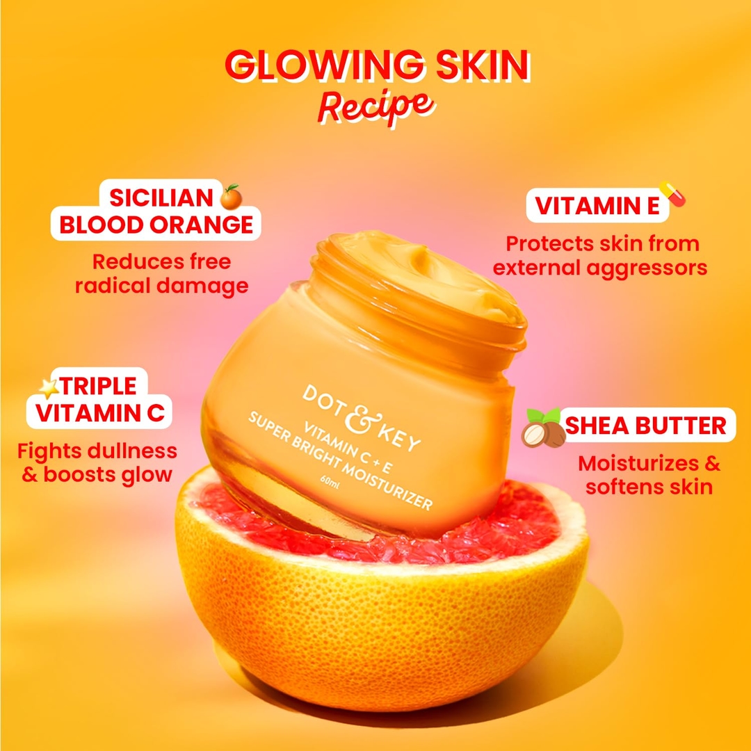 Dot & Key Vitamin C Daily Glow Boosting Skincare Combo (Moisturizer 60ml & Face Wash) | For Glowing Skin | All Skin Types | For Women & Men 5