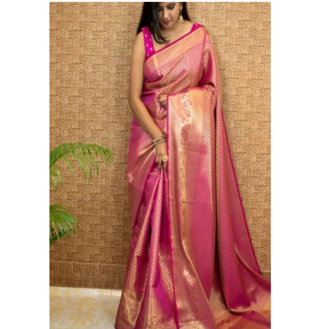 Gorgeous Banarasi Silk Saree With Blouse - Fashion | Saree With Blouse For Women | Women'S Formal Wear | 1