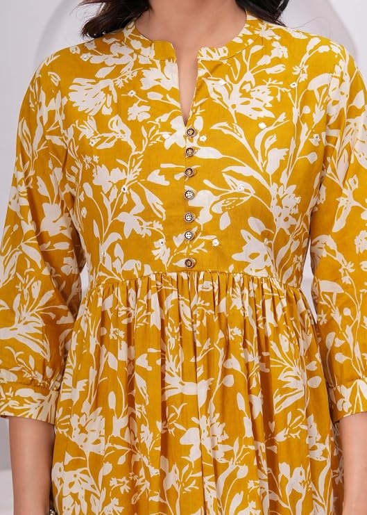 Women's Pure Cotton Floral Printed Midi Dress 2