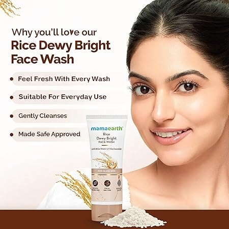 Mamaearth Rice Dewy Bright Face Wash With Rice Water & Niacinamide for Glass Skin 4