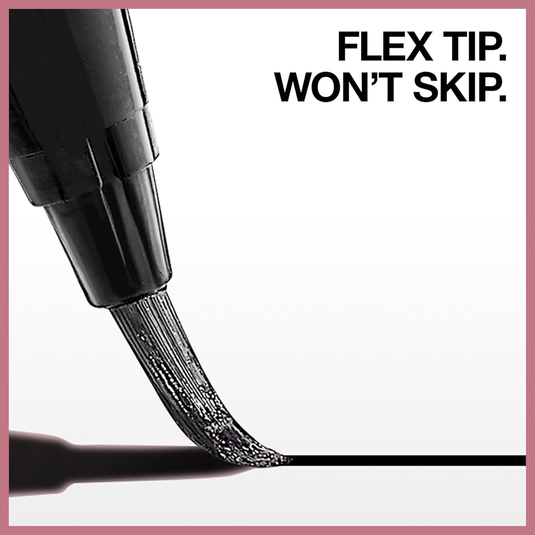 Maybelline Hyper Easy Liquid Pen No-Skip Eyeliner, Satin Finish, Waterproof Formula, Pitch Black, 0.018 Fl Oz 3