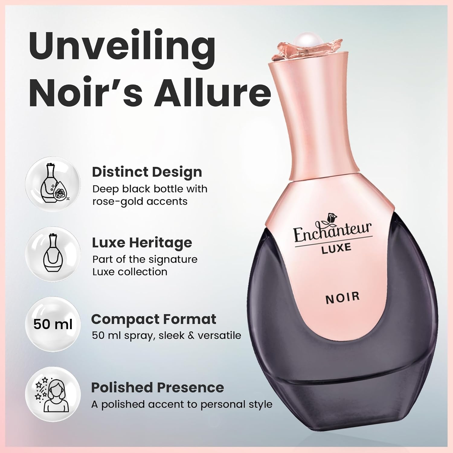 Enchanteur Luxe Perfume EDP (50ml) Noir  3