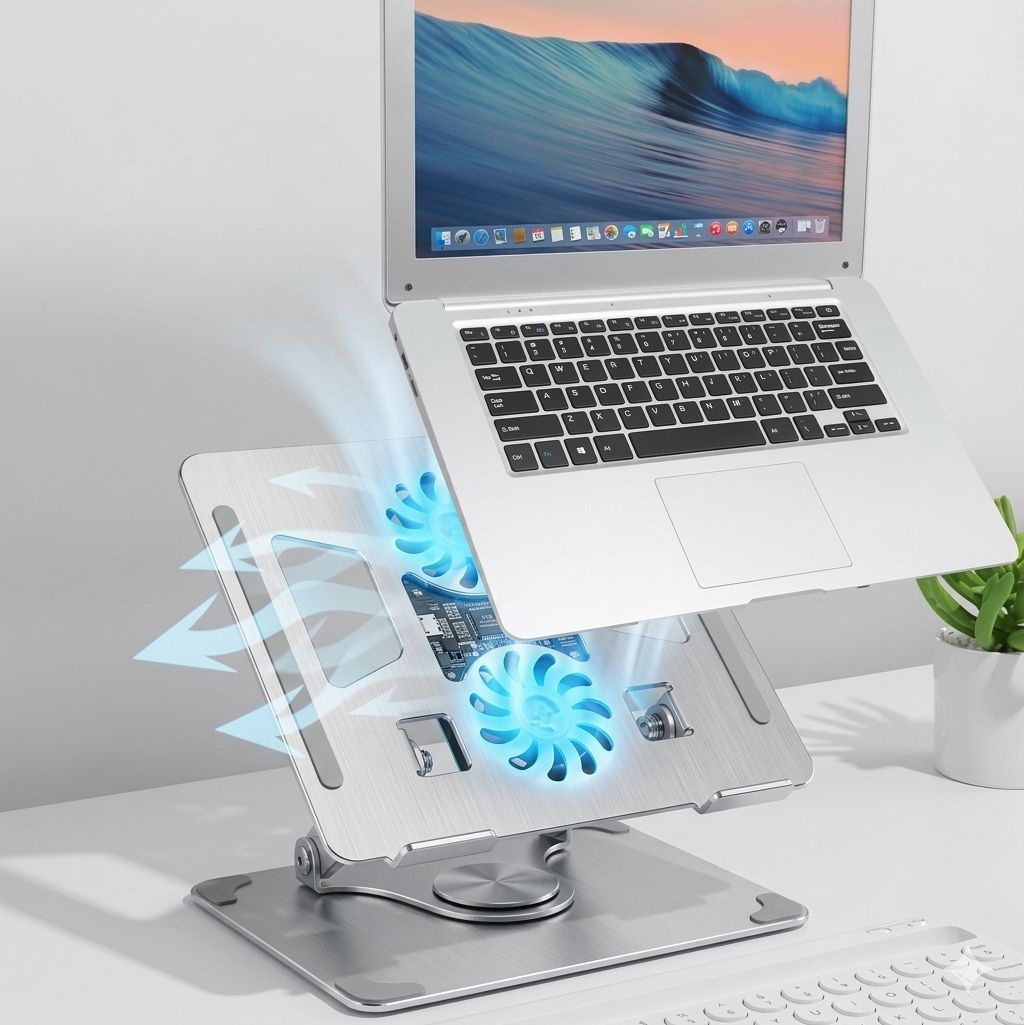 Ergostand Laptop Cooler Pad for 15.6 Inch or Less Laptop Cooling Fan 6