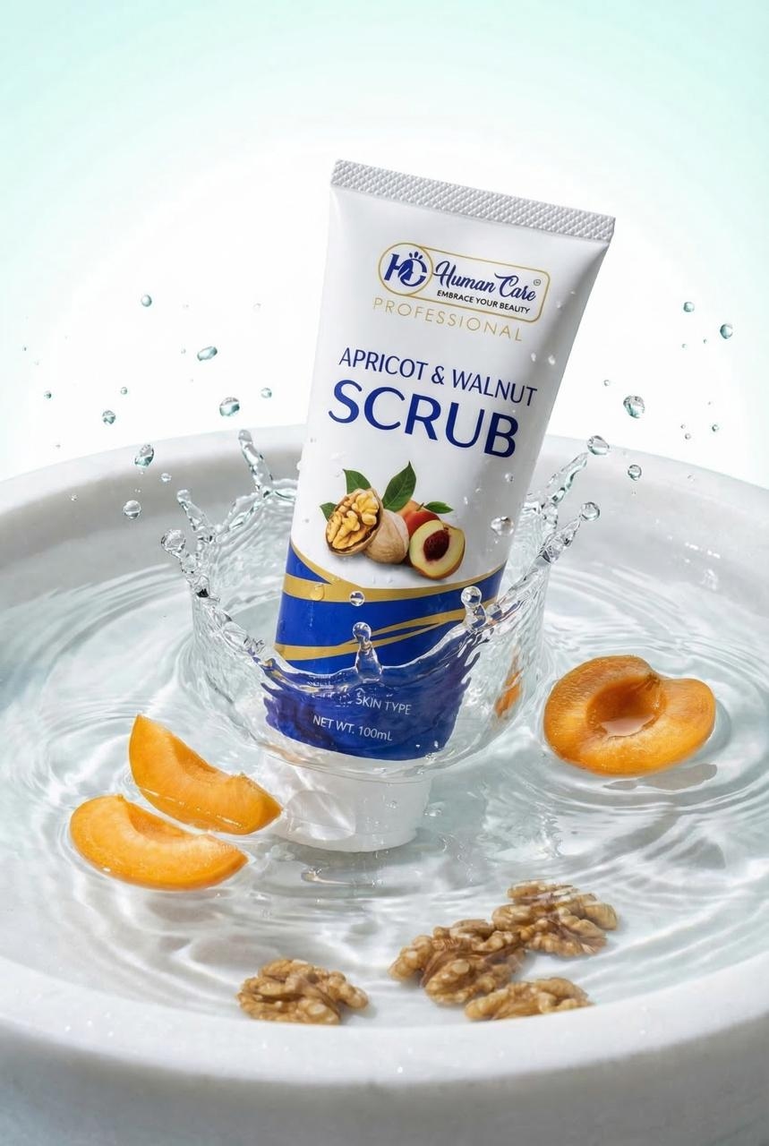 Human Care Apricot & Walnut Scrub For All Skin types 100 Ml 3