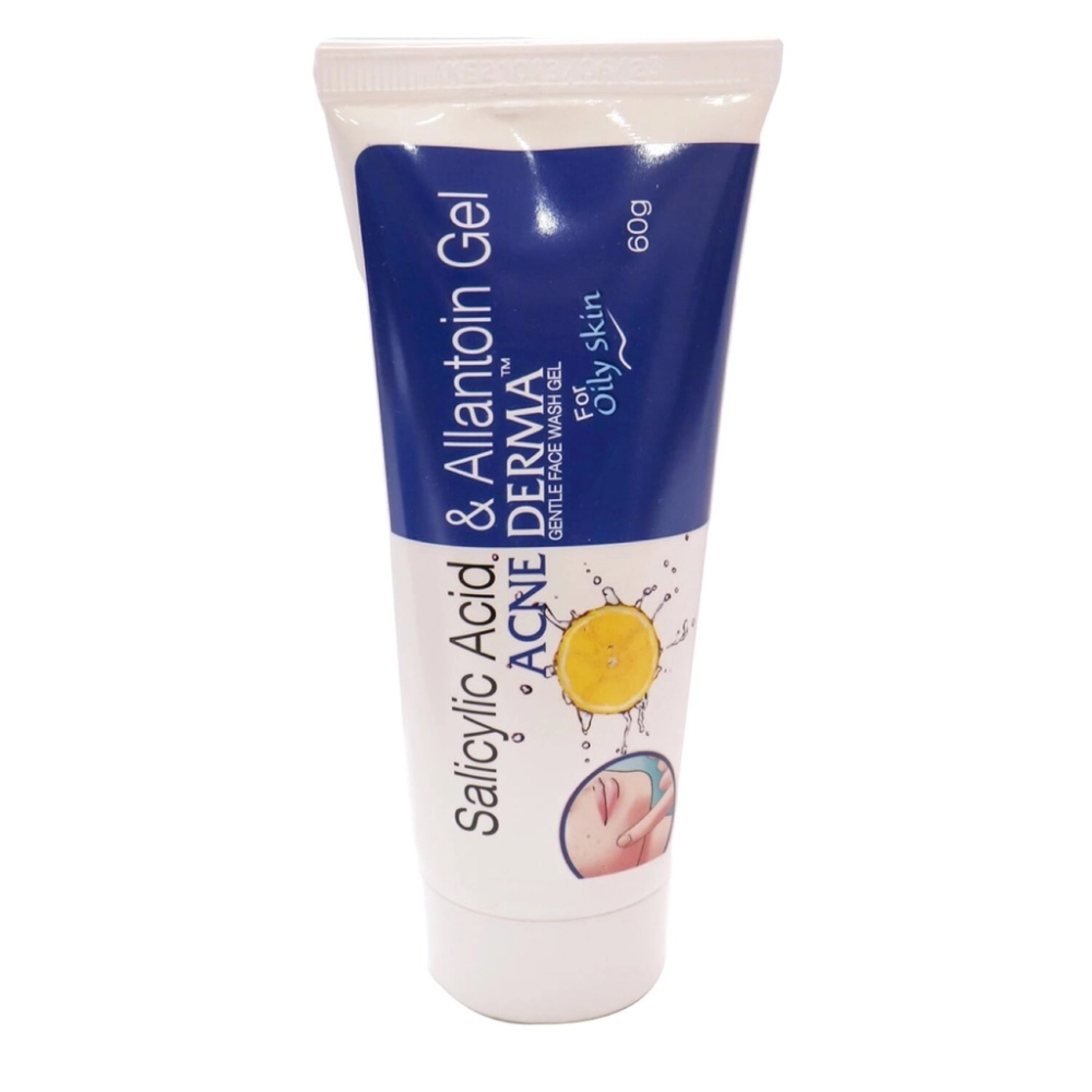 Acne Derma Gentle Face Wash Gel, Salicylic acid and Allantoin Gel-60g 1