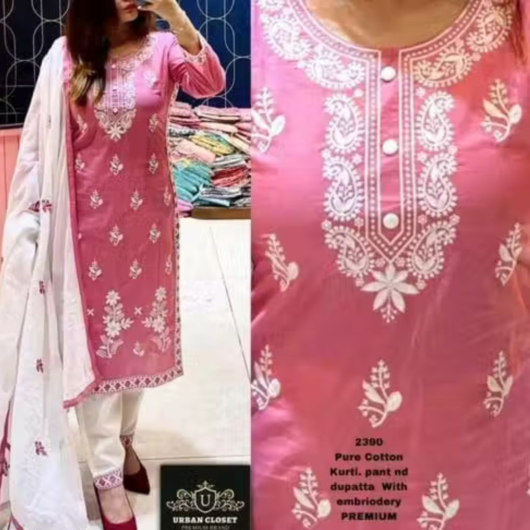 Anarkali Gaun Dupatta Plazo Set 1