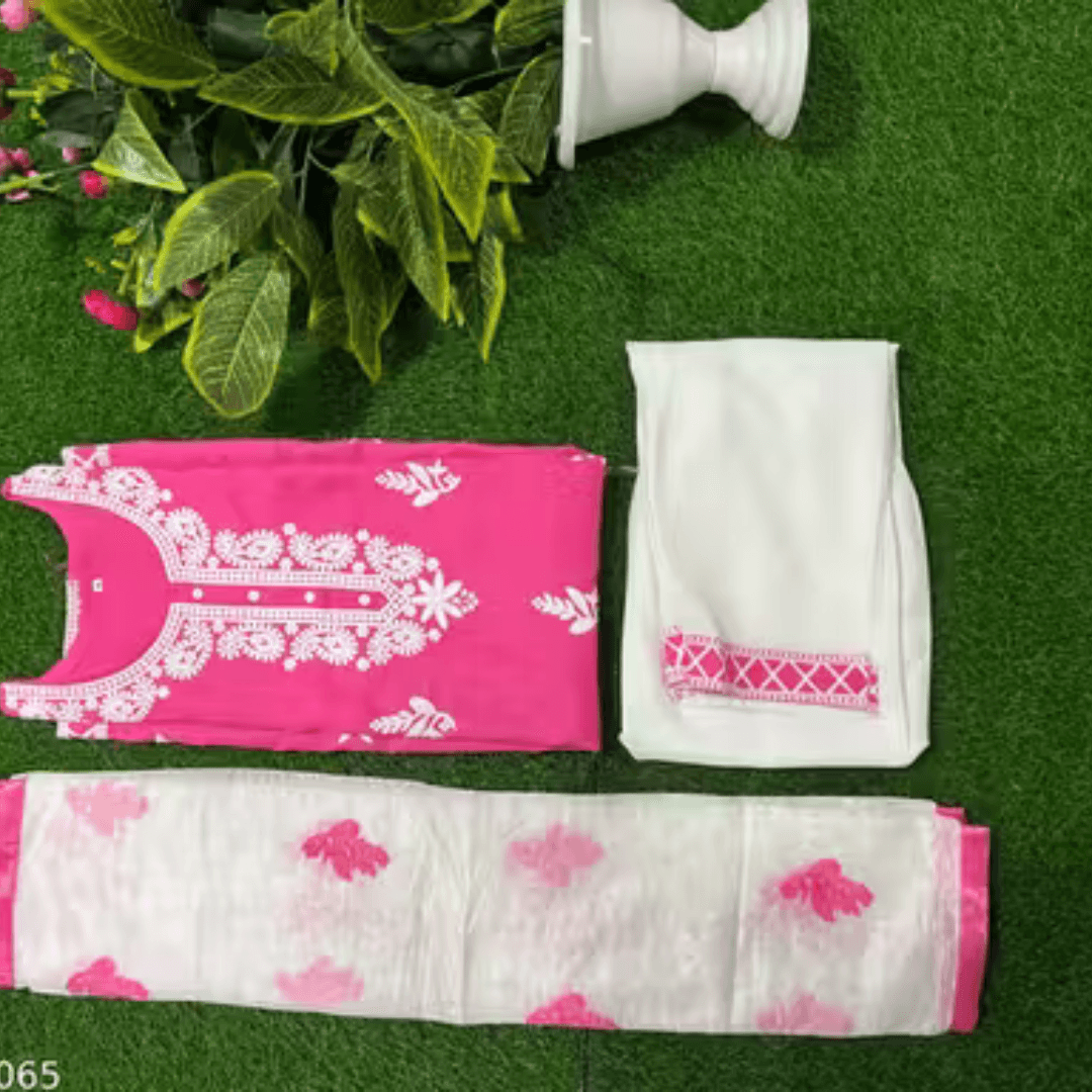 Anarkali Gaun Dupatta Plazo Set 6