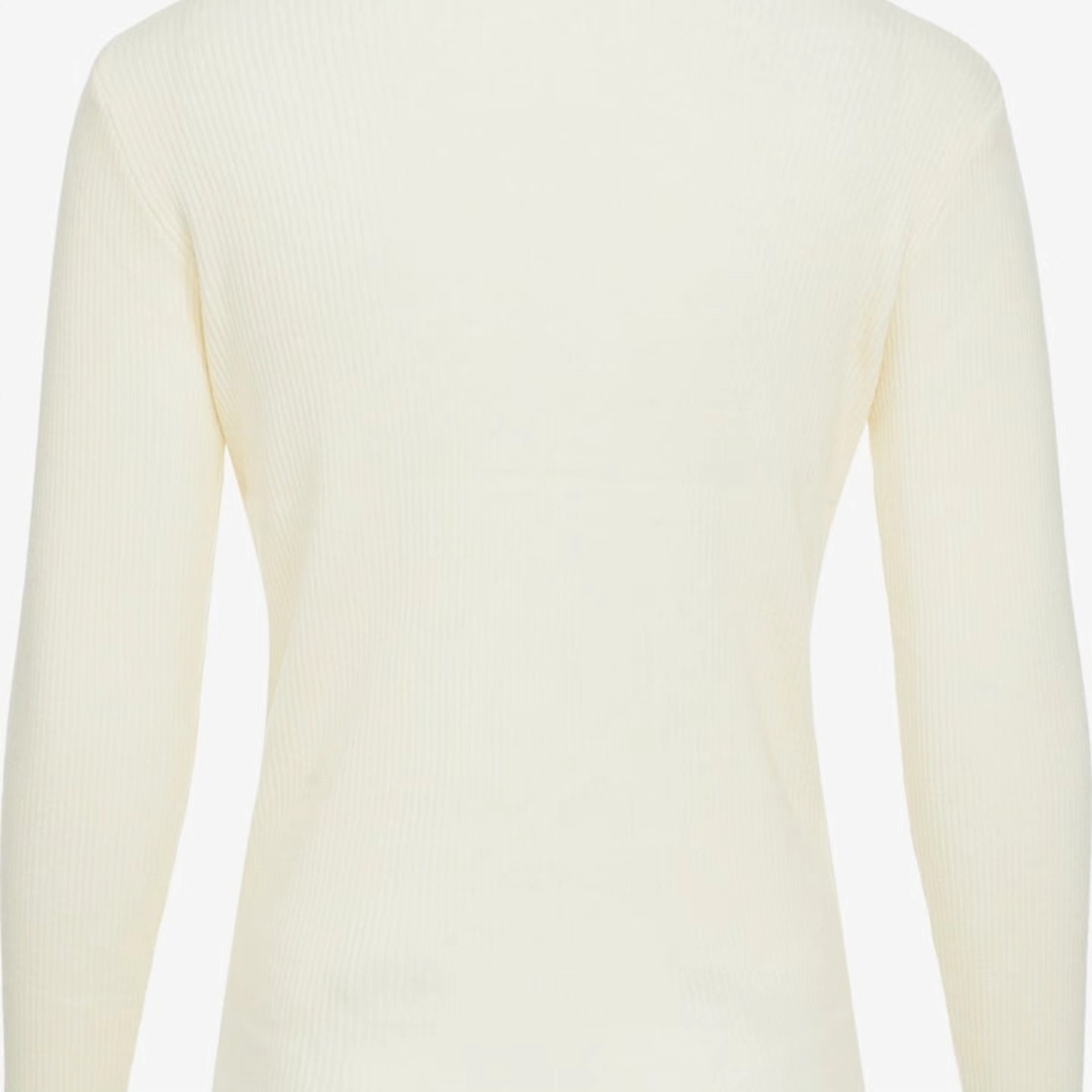 Casual Knitted Cut Top White Color 2