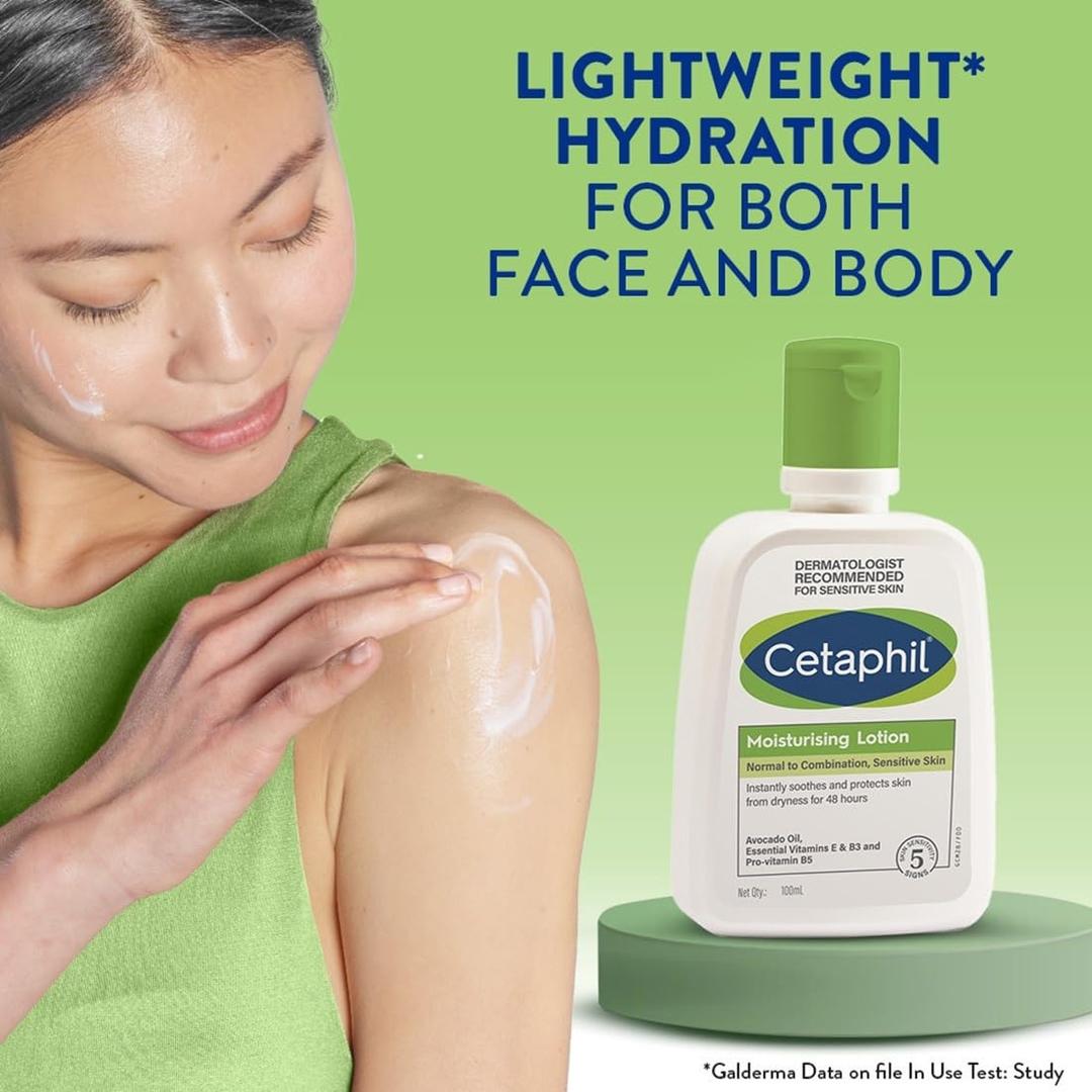  Cetaphil Moisturising Lotion 100 ml for Face & Body, Hydrating Moisturizer for Normal & Dry Skin, Dermatologist Recommended 8