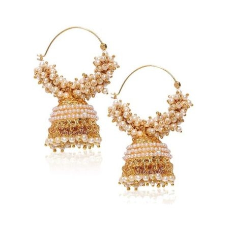 Dimond Gold Round Earring for Women and Girls 1