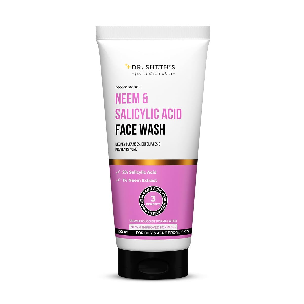 Dr Sheth's Neem & Salicylic Acid Face Wash (100g) 1