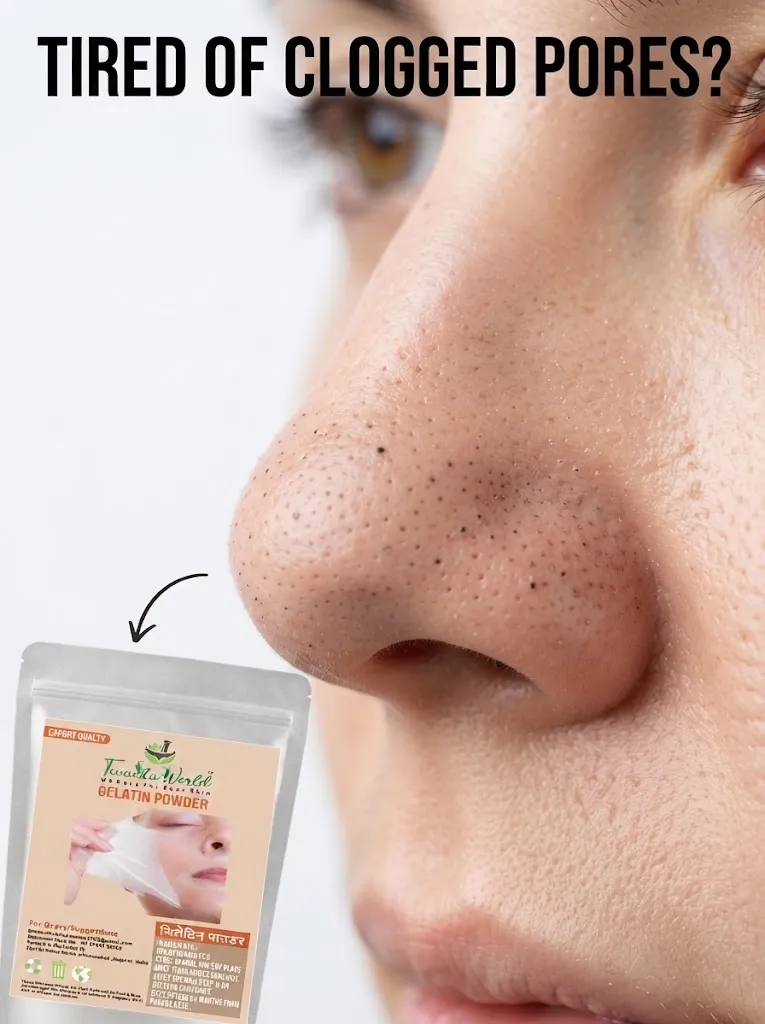 Gelatin Powder For Face Mask/Hair Removal/Peel Off Mask Removes Blackheads & Whiteheads 25g 4