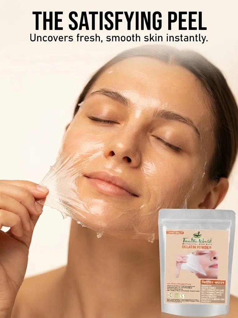 Gelatin Powder For Face Mask/Hair Removal/Peel Off Mask Removes Blackheads & Whiteheads 25g 3