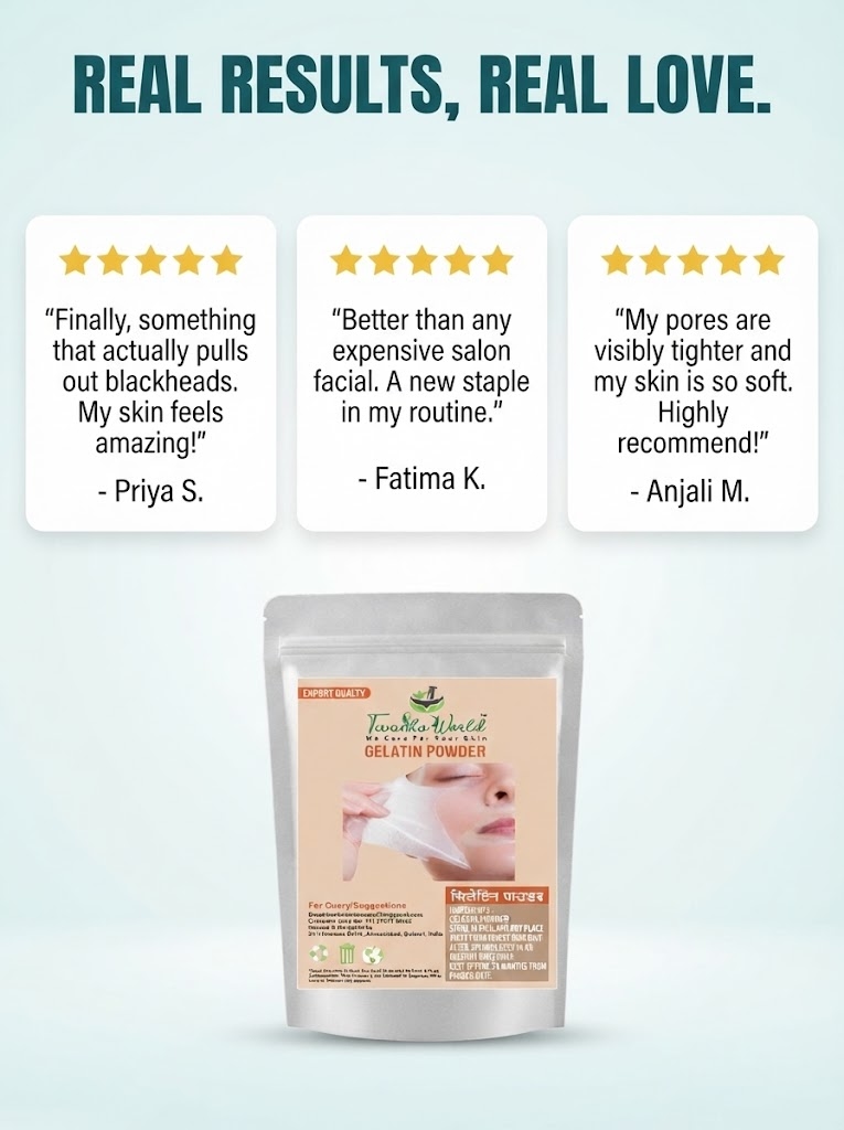 Gelatin Powder For Face Mask/Hair Removal/Peel Off Mask Removes Blackheads & Whiteheads 25g 6