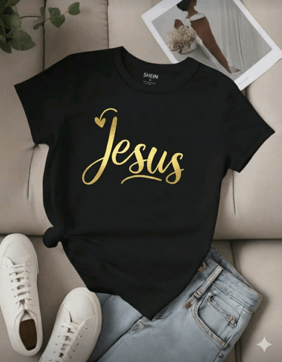 Street Style Jesus Printed Tshirt For Women  1