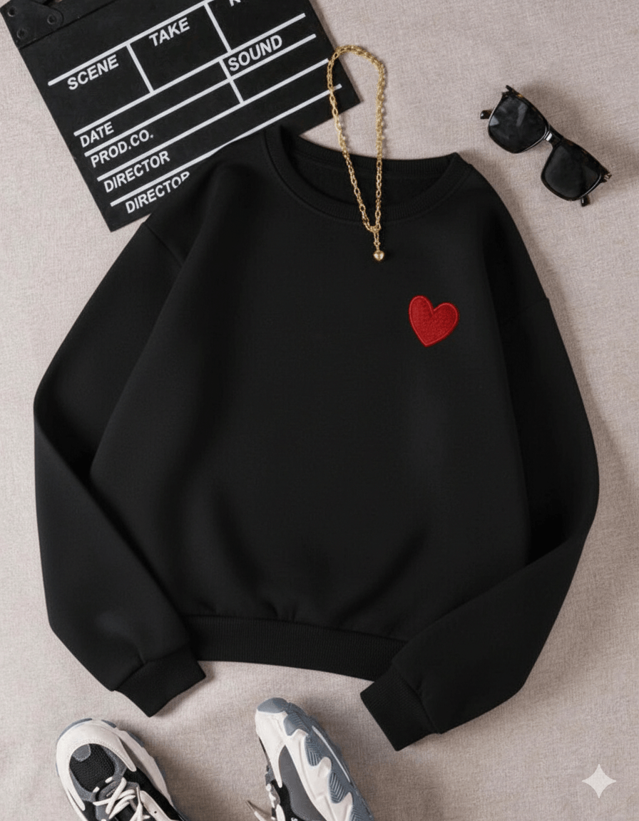 Premium Quality Sweatshirt for women with a heart design  3
