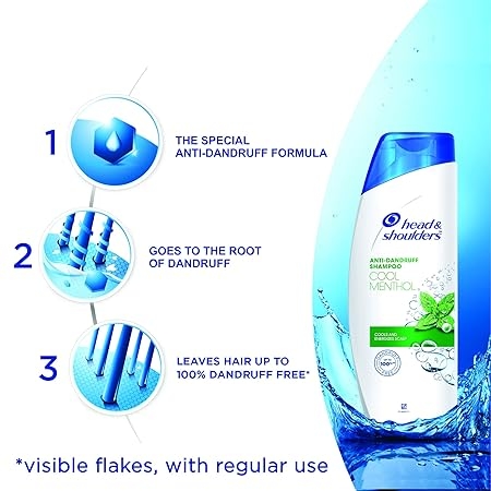 Head & Shoulders , Anti Dandruff Shampoo, Cool Menthol , 180 ML 3