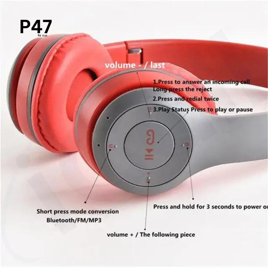 P47 4-5 Hour Playback, Gaming Mode With Mic & SD Card Support Bluetooth Headset ( True Wireless) 4