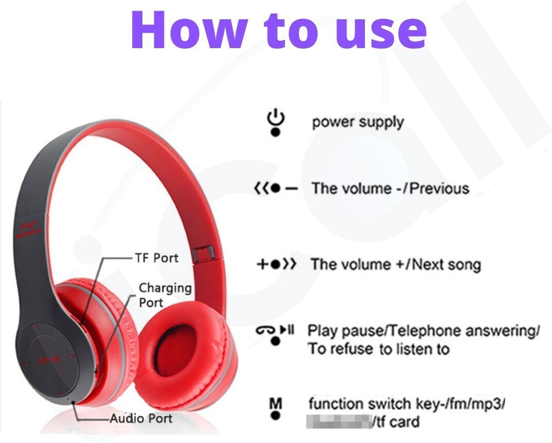 P47 4-5 Hour Playback, Gaming Mode With Mic & SD Card Support Bluetooth Headset ( True Wireless) 3