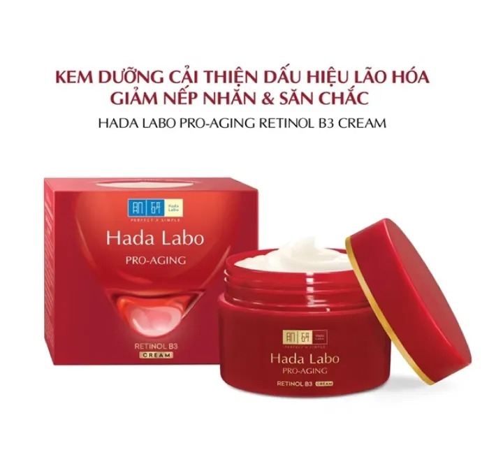 Hada Lab0 Pro Anti Aging Retinol B3 (Niacinamide) Cream -50g 4